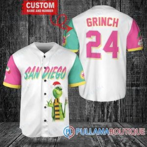 Grinch Christmas San Diego Padres City Connect Custom Baseball Jersey, San Diego Baseball Jersey
