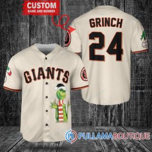 Grinch Christmas San Francisco Giants Custom Baseball Jersey, Baseball Jersey San Francisco Giants