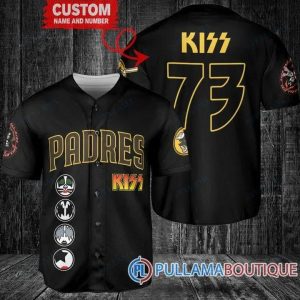Kiss San Diego Padres Custom Black Baseball Jersey, San Diego Baseball Jersey