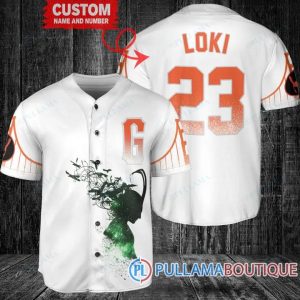 Loki Super Villains GOD Of Mischief San Francisco Giants City Connect Custom Baseball Jersey