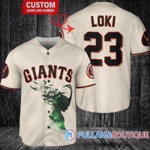 Loki Super Villains GOD Of Mischief San Francisco Giants Custom Baseball Jersey