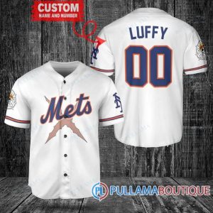 Luffy After Timeskip One Piece New York Mets Custom Baseball Jersey