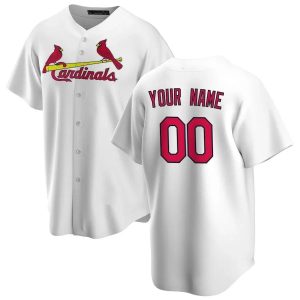 MLB  St. Louis Cardinals Custom Name Number White Baseball Jersey, Custom Cardinals Jersey