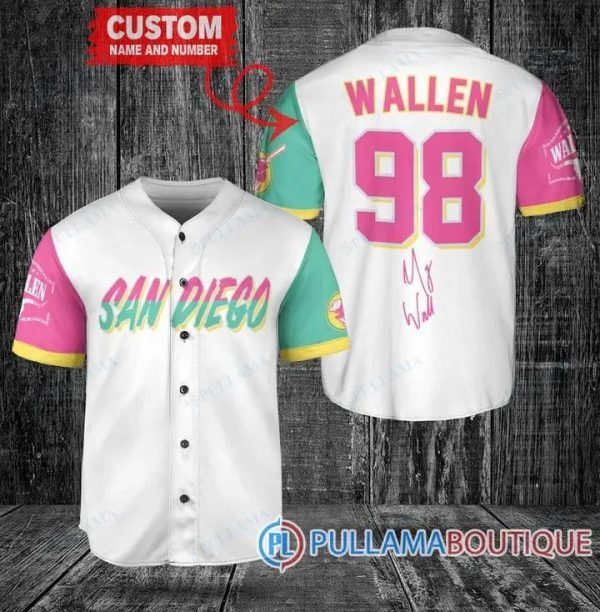 Morgan Wallen San Diego Padres City Connect Custom Baseball Jersey, San Diego Baseball Jersey