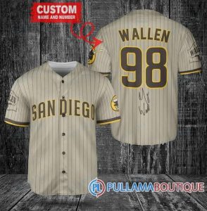 Morgan Wallen San Diego Padres Custom Baseball Jersey