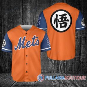 New York Mets Dragon Ball Z Goku Baseball Jersey