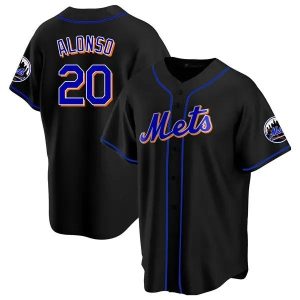 New York Mets Pete Alonso Black MLB Baseball Jersey