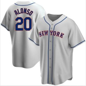 New York Mets Pete Alonso Gray MLB Baseball Jersey