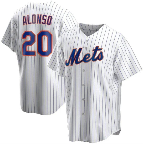 New York Mets Pete Alonso Pinstripe MLB Baseball Jersey, MLB Mets Jersey