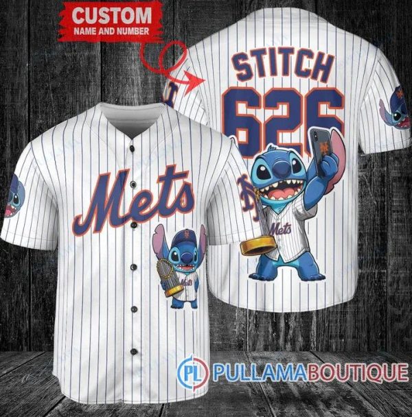 New York Mets Stitch With Trophy White Baseball Jersey, Cheap Mets Jerseys