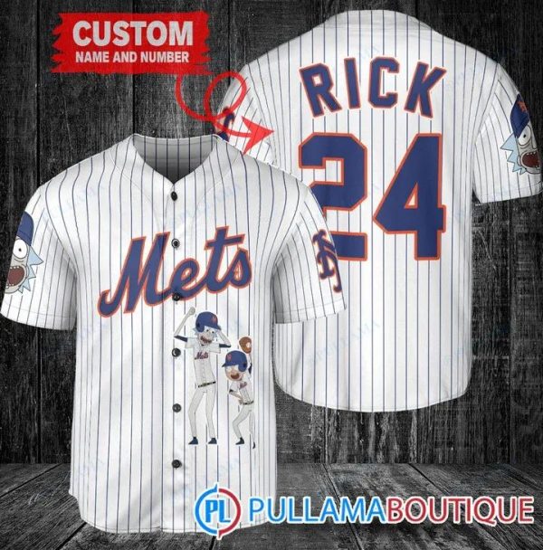 Personalized New York Mets Rick And Morty White Baseball Jersey, Cheap Mets Jerseys