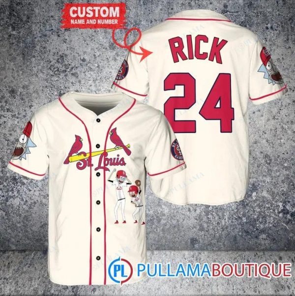 Personalized St. Louis Cardinals Rick And Morty Baseball Jersey, MLB Cardinals Jersey