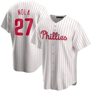 Philadelphia Phillies Aaron Nola Pinstripe MLB Baseball Jersey