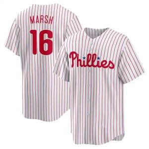 Philadelphia Phillies Brandon Marsh Pinstripe MLB Baseball Jersey