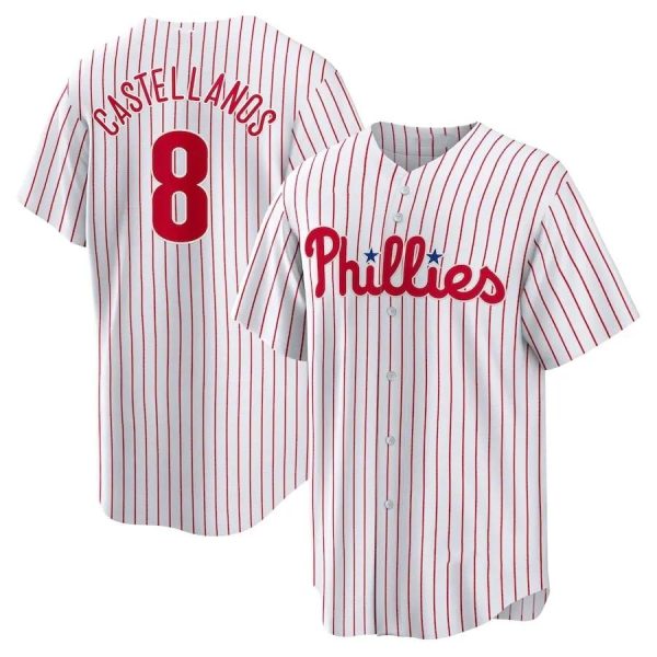 Philadelphia Phillies Nick Castellanos Pinstripe MLB Baseball Jersey, MLB Phillies Jersey