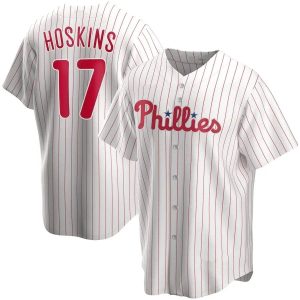 Philadelphia Phillies Rhys Hoskins Pinstripe MLB Baseball Jersey