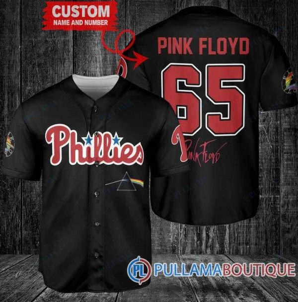 Pink Floyd Philadelphia Phillies Custom Baseball Jersey, Phillies Baseball Jersey