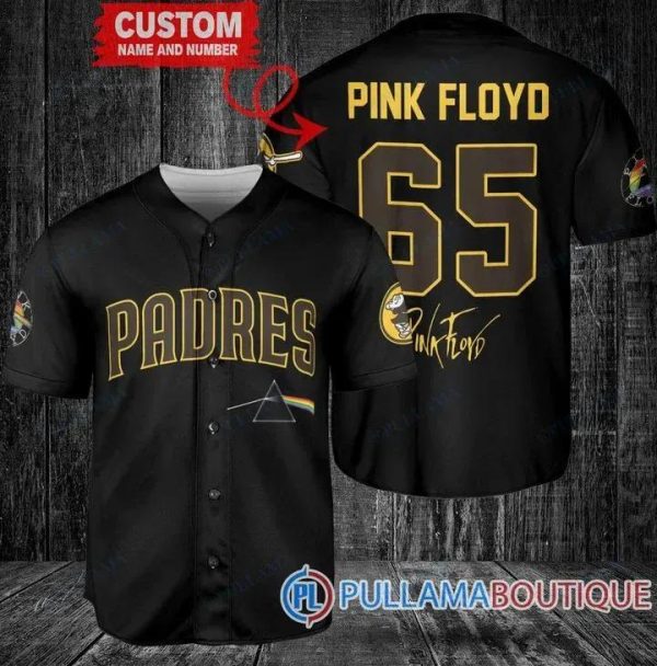 Pink Floyd San Diego Padres Custom Baseball Jersey, San Diego Baseball Jersey