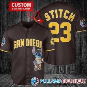 San Diego Padres Stitch Brown Baseball Jersey