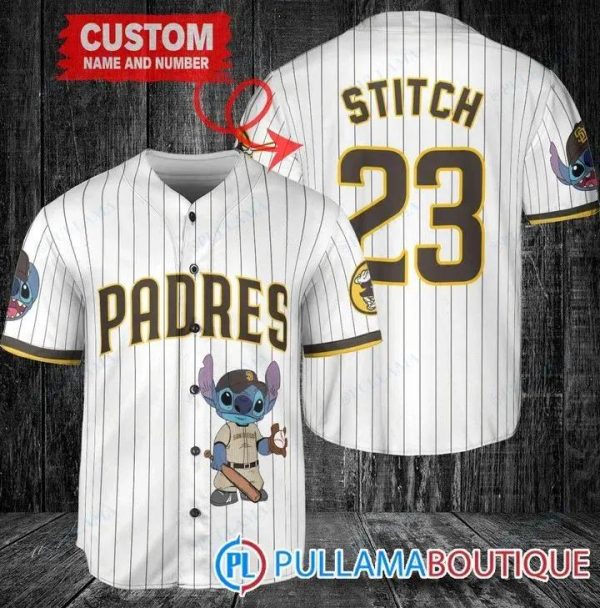 San Diego Padres Stitch White Baseball Jersey, San Diego Baseball Jersey