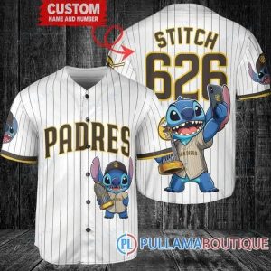 San Diego Padres Stitch With Trophy White Baseball Jersey