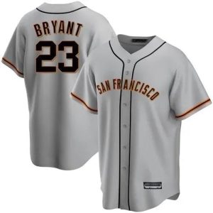 San Francisco Giants Kris Bryant Gray MLB Baseball Jersey