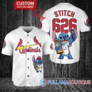 St. Louis Cardinals Stitch With Trophy White Baseball Jersey
