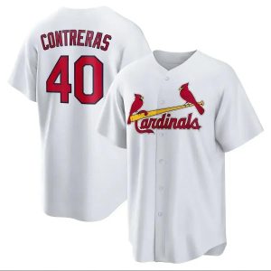 St. Louis Cardinals Willson Contreras White MLB Baseball Jersey