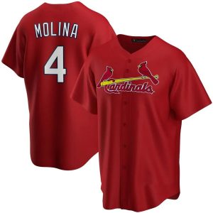 St. Louis Cardinals Yadier Molina Red MLB Baseball Jersey