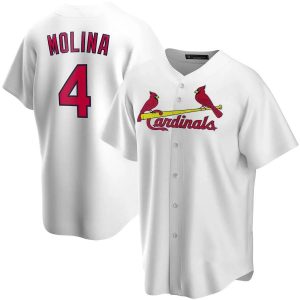 St. Louis Cardinals Yadier Molina White MLB Baseball Jersey