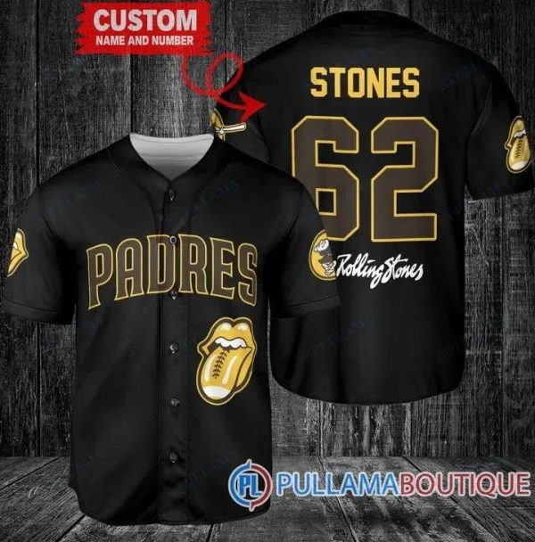 The Rolling Stone San Diego Padres Custom Baseball Jersey, San Diego Baseball Jersey