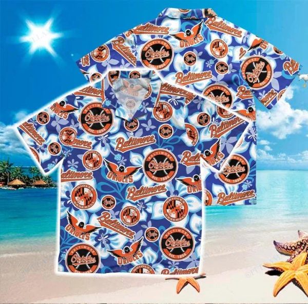 Baltimore Orioles Tropical Flowers MLB Hawaiian Shirt, Baltimore Orioles Hawaiian Shirt