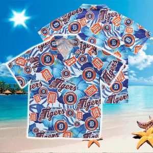 Detroit Tigers Blue MLB Hawaiian Shirt, Detroit Tigers Aloha Shirt
